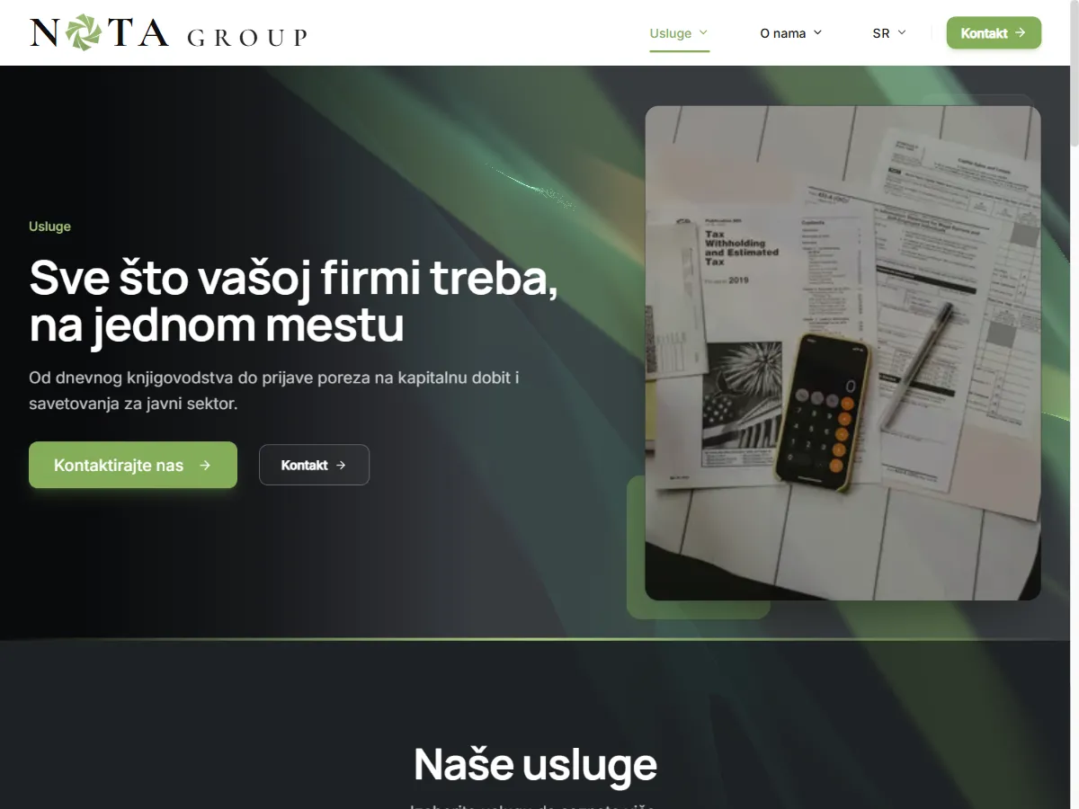 NOTA GROUP - Pregled usluga