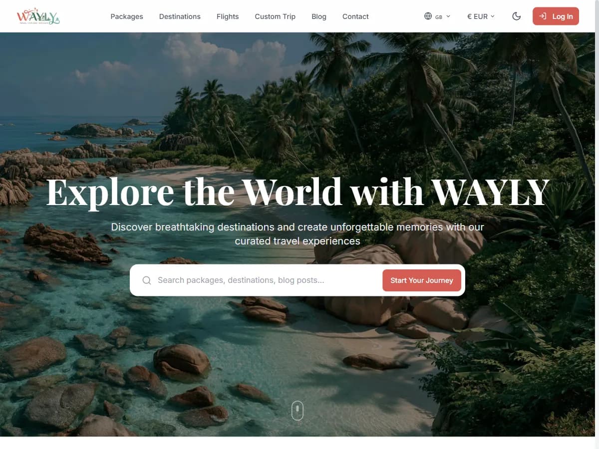 WAYLY - Platforma za putovanja